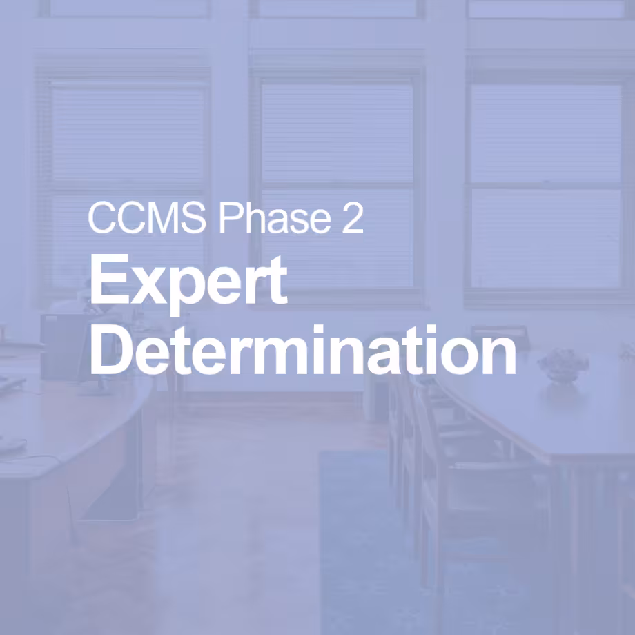 CCMS phase 2 Expert Determination 2